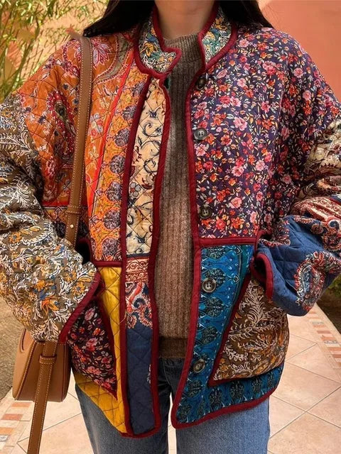 Kendra - Veste vintage à imprimé floral