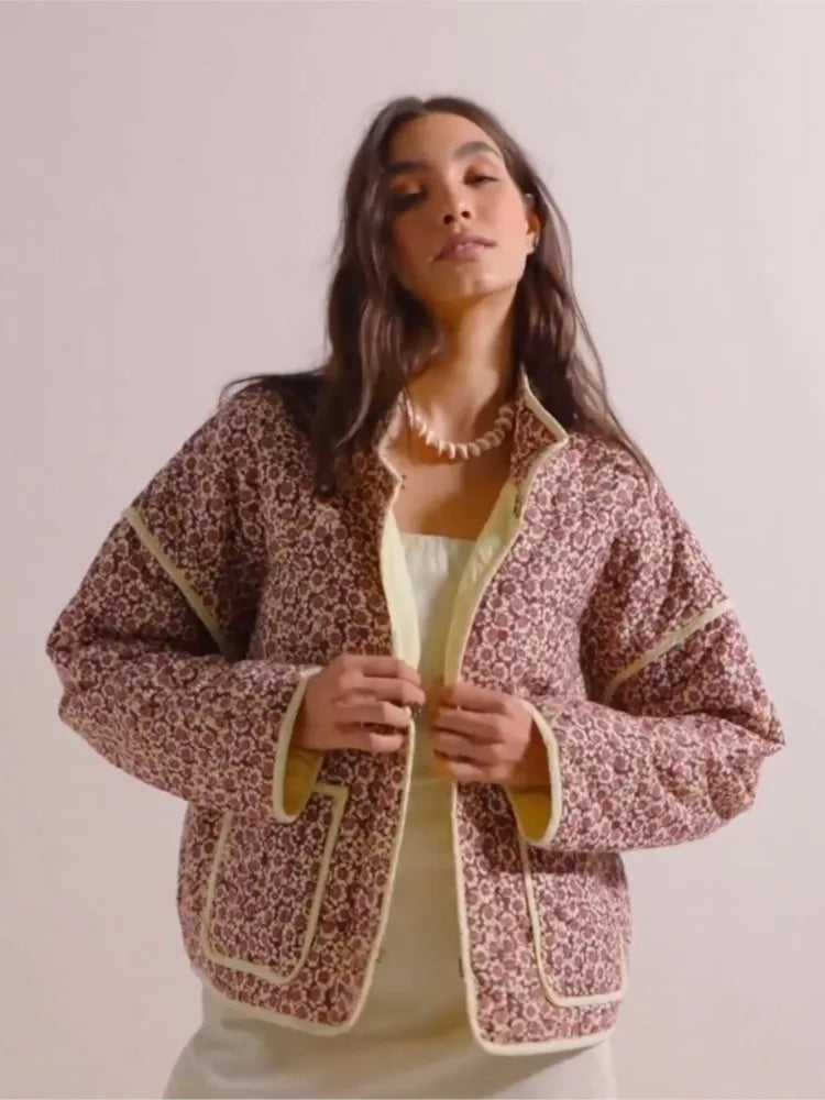 Kendra - Veste vintage à imprimé floral