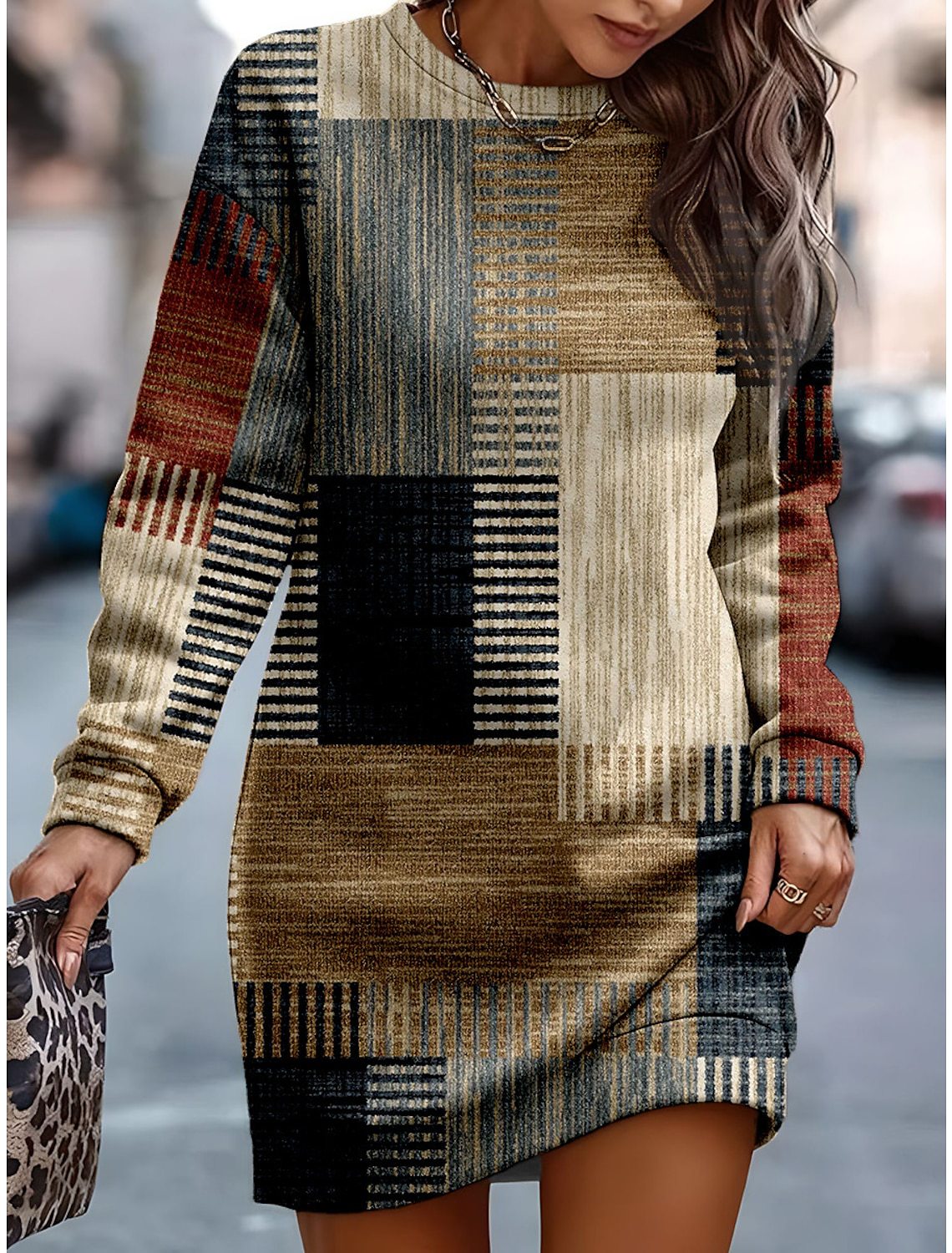 Robe en tricot patchwork confortable - Unique - Projet Paris - Douce et originale