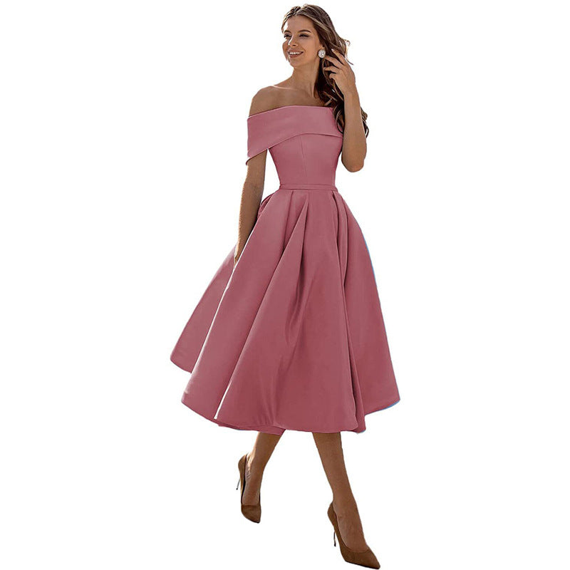 Robe de soirée en satin sans bretelles - Tendance et élégante - Projet Paris - Parfaite pour les fêtes