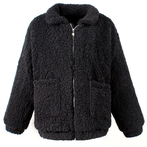 Philomena | Veste Oversized en Fleece Douillet avec Fermeture Éclair et Poches Latérales Pour Femme
