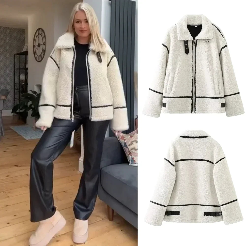 Jimena - Manteau de fourrure chaud et décontracté