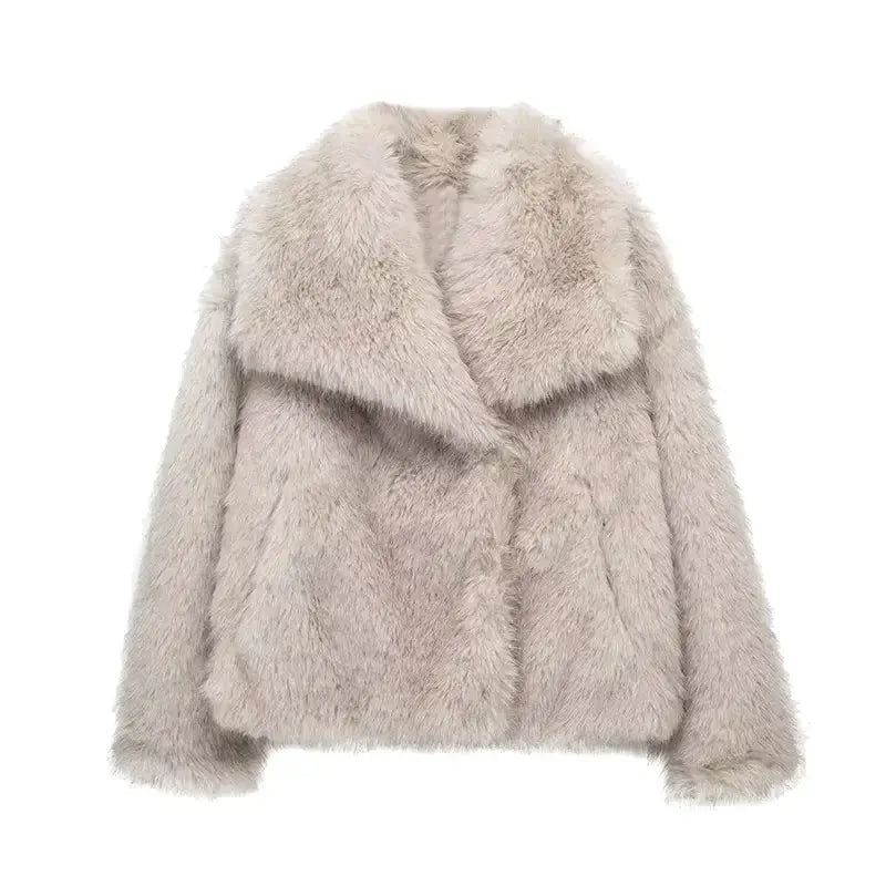 Paisley - manteau de fourrure tendance avec col