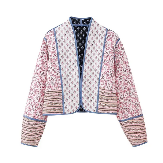 Anastasia - Veste élégante à imprimé réversible