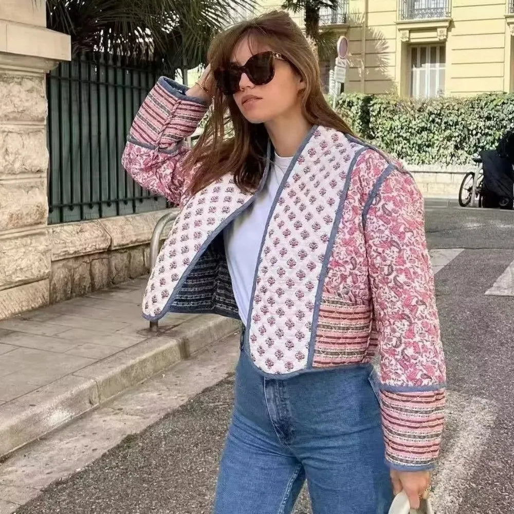 Anastasia - Veste élégante à imprimé réversible