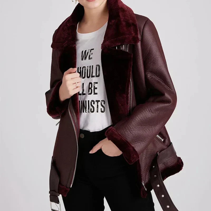 Nordiva - Veste chaude en similicuir