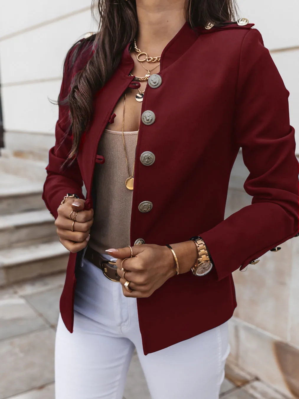 Polina - blazer boutonné élégant