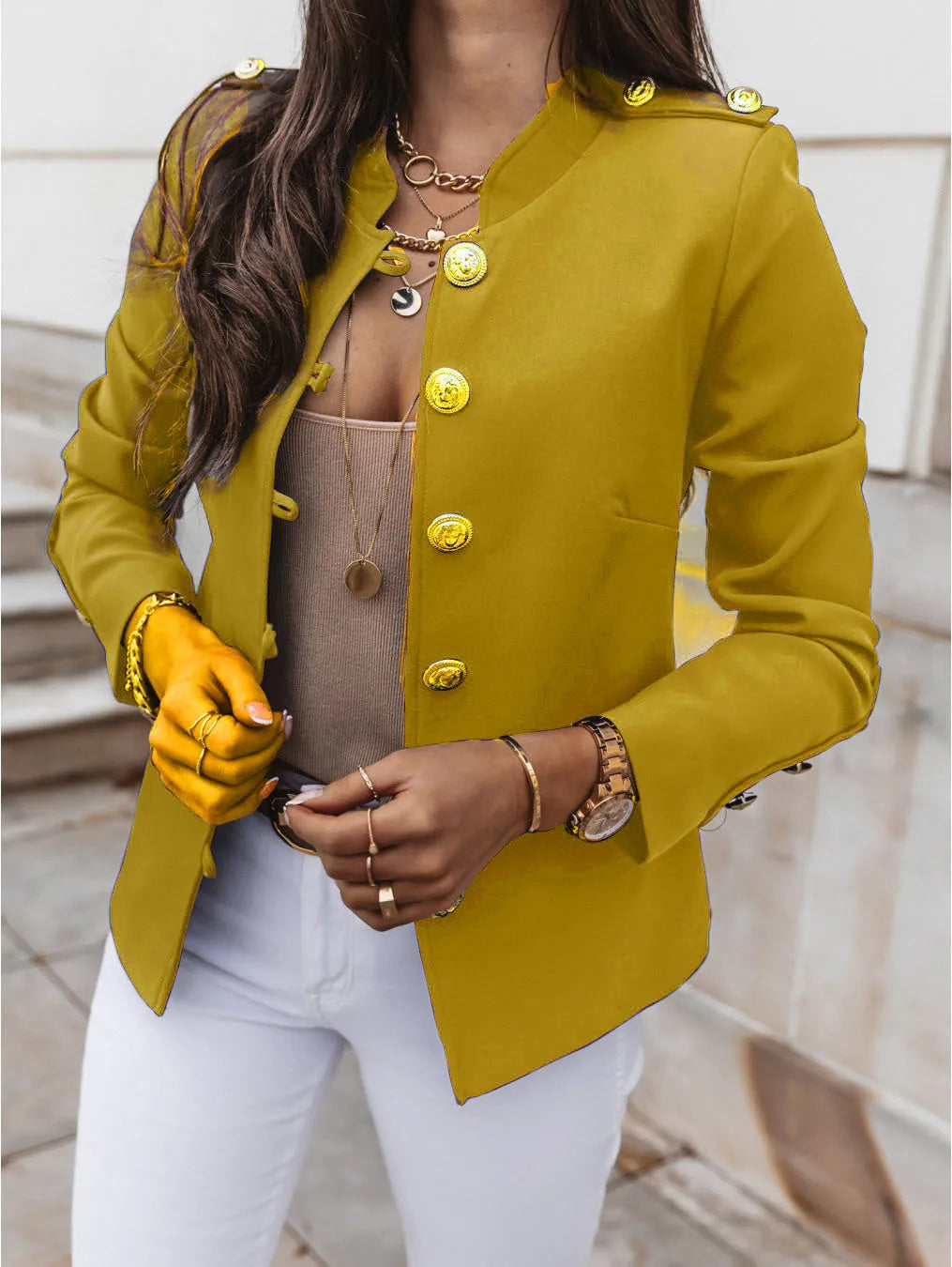 Polina - blazer boutonné élégant