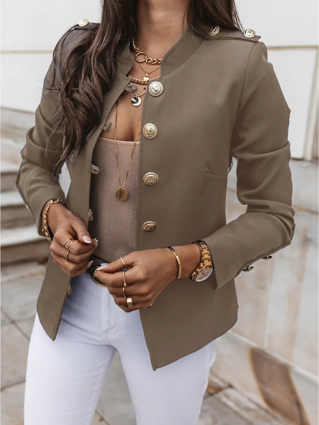 Polina - blazer boutonné élégant