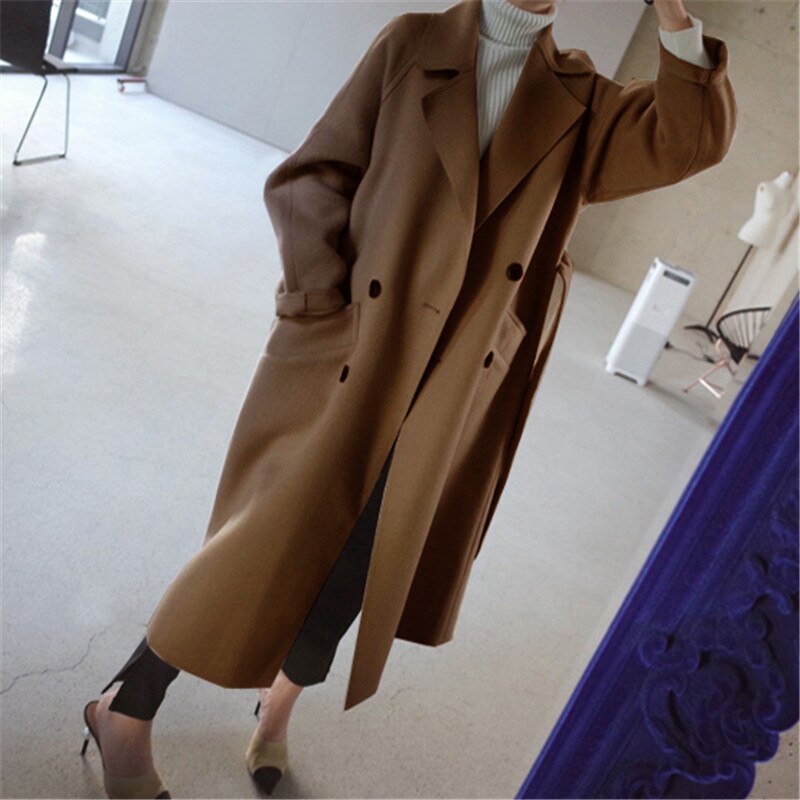 Manteau long en laine pour l'hiver