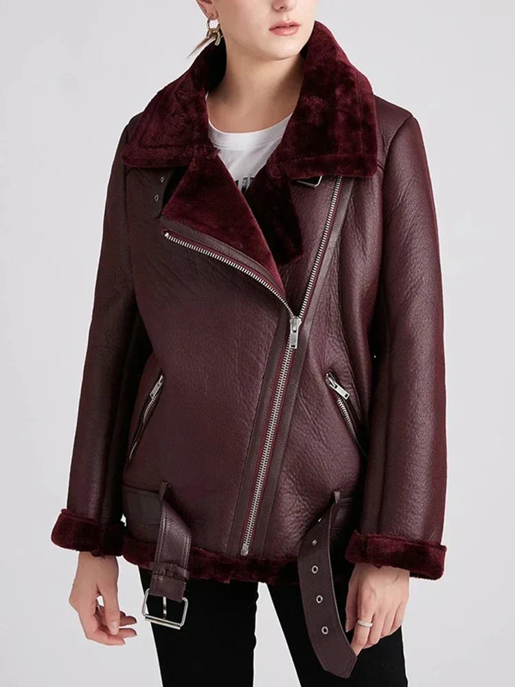 Nordiva - Veste chaude en similicuir