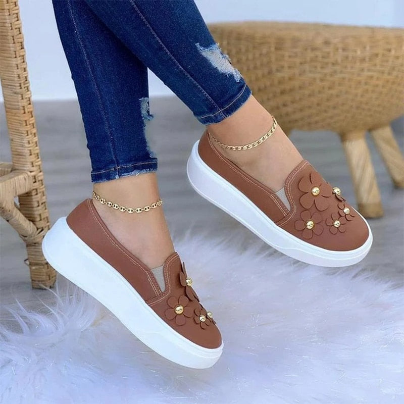 Manon - Chaussons confort avec fleurs