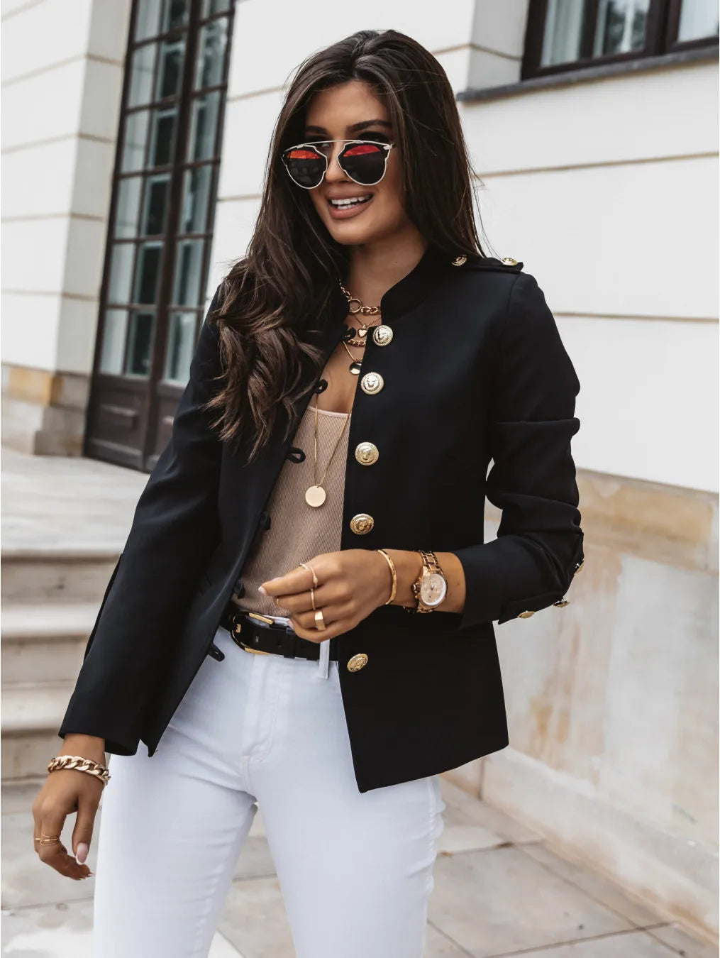 Polina - blazer boutonné élégant