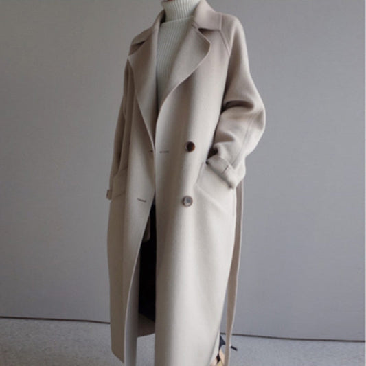 Manteau long en laine pour l'hiver