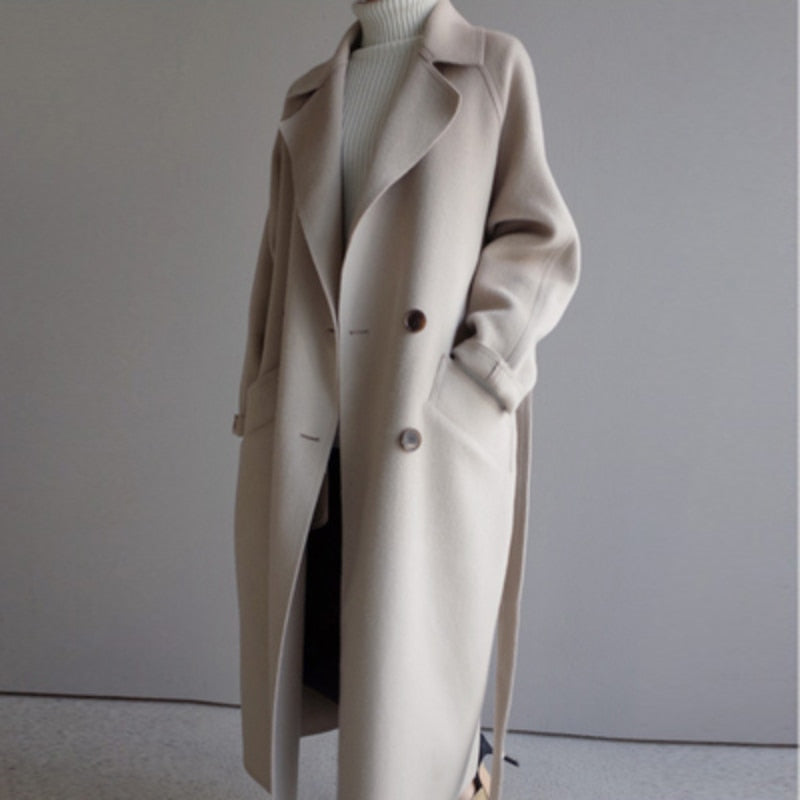 Manteau long en laine pour l'hiver