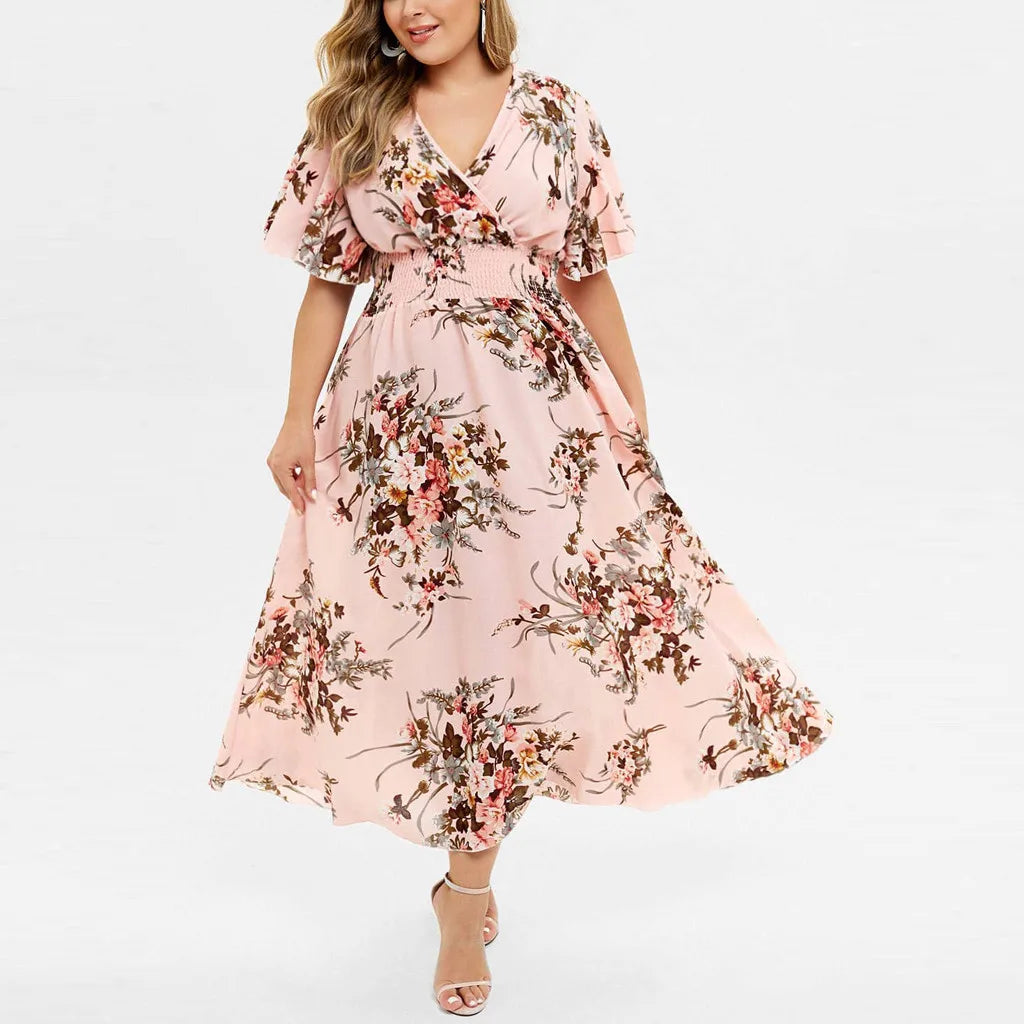 Robe en chiffon à fleurs - grande taille - Projet Paris - Légère et élégante