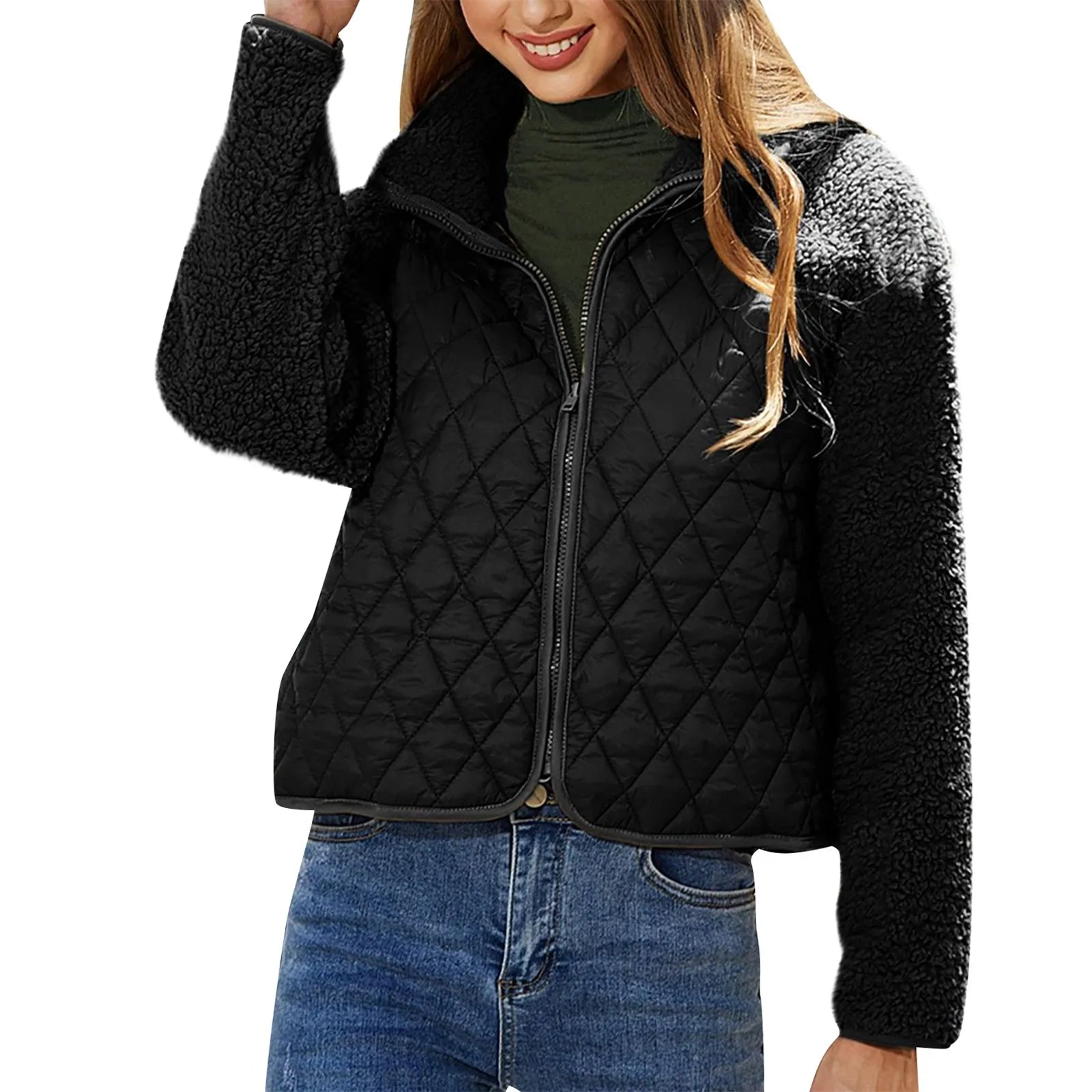Veste bombardier confortable pour femme