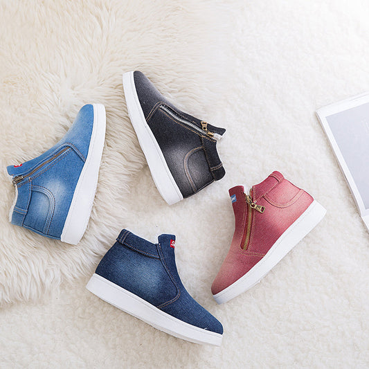 Lizetta | Bottines Zippées Doublées en Polaire pour Femme