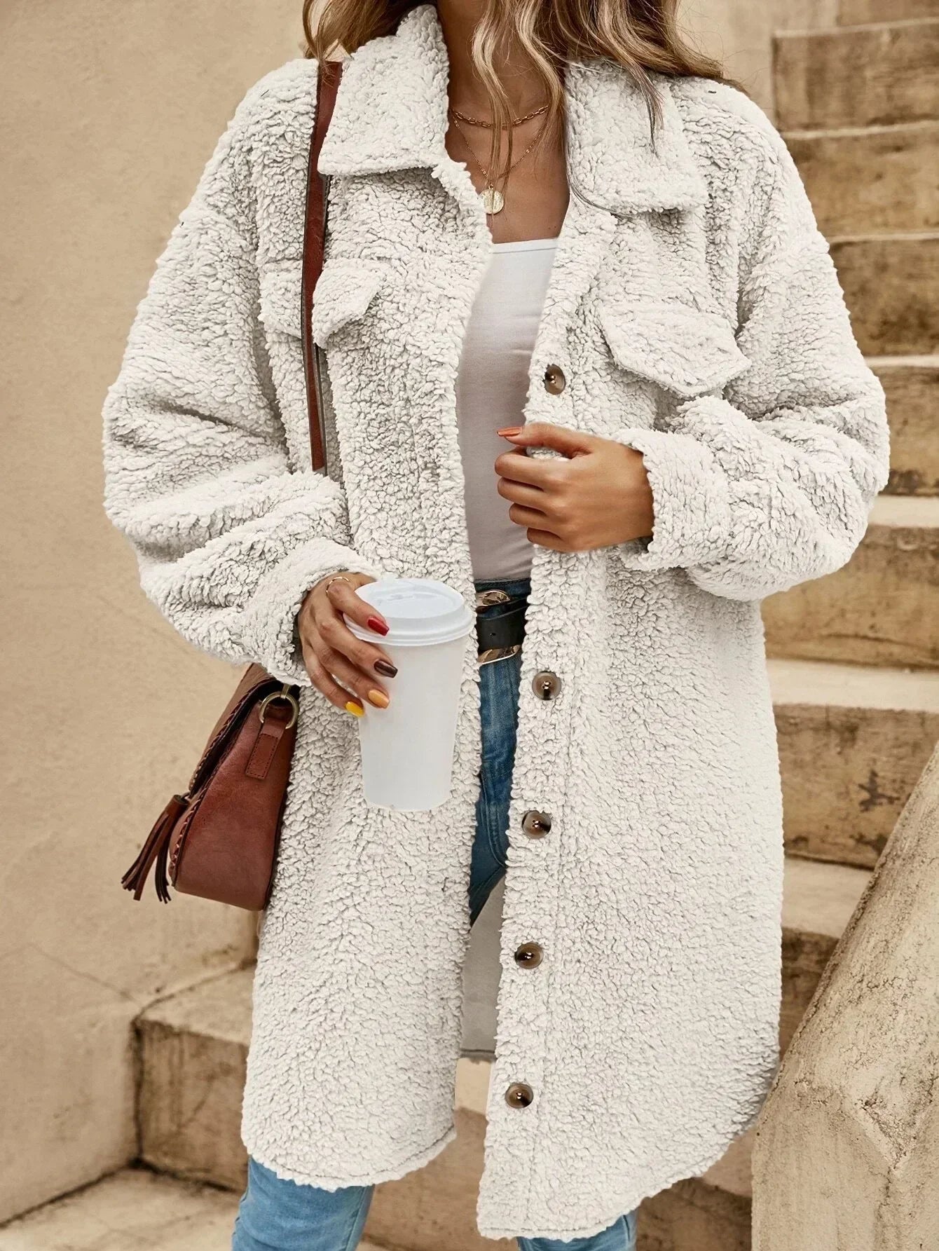 Confortable gilet long pour femmes
