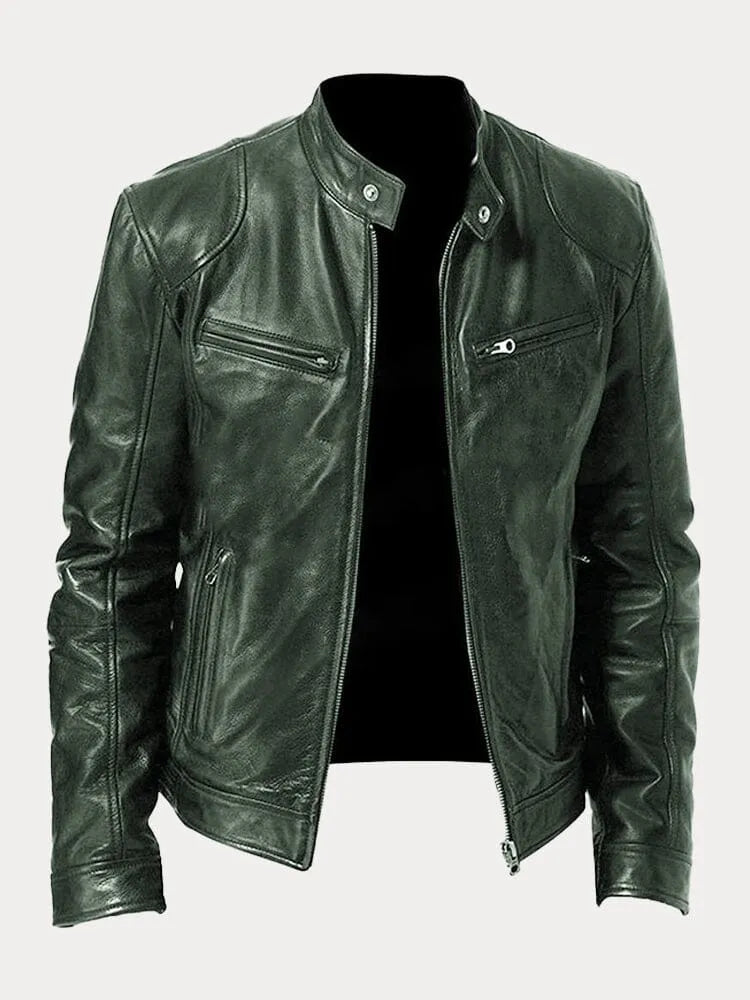 David – Veste en cuir décontractée