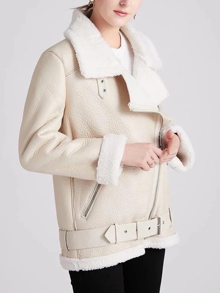 Nordiva - Veste chaude en similicuir