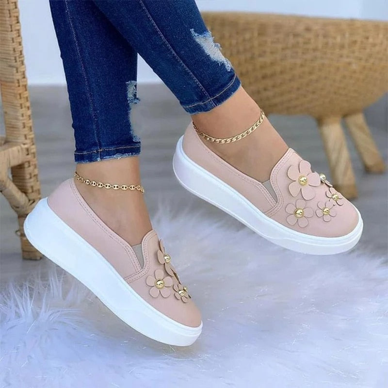 Manon - Chaussons confort avec fleurs