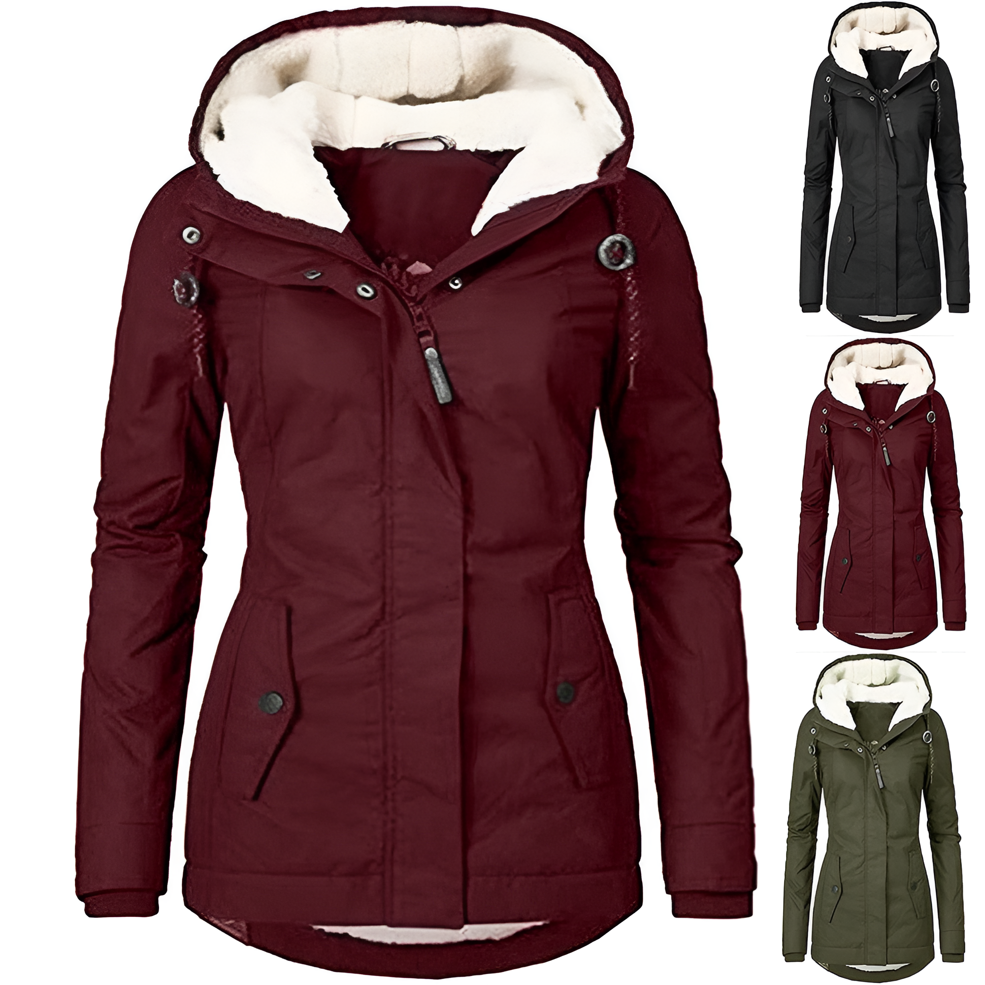 Manteau d'hiver rayonnant pour femmes