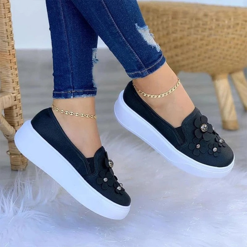 Manon - Chaussons confort avec fleurs