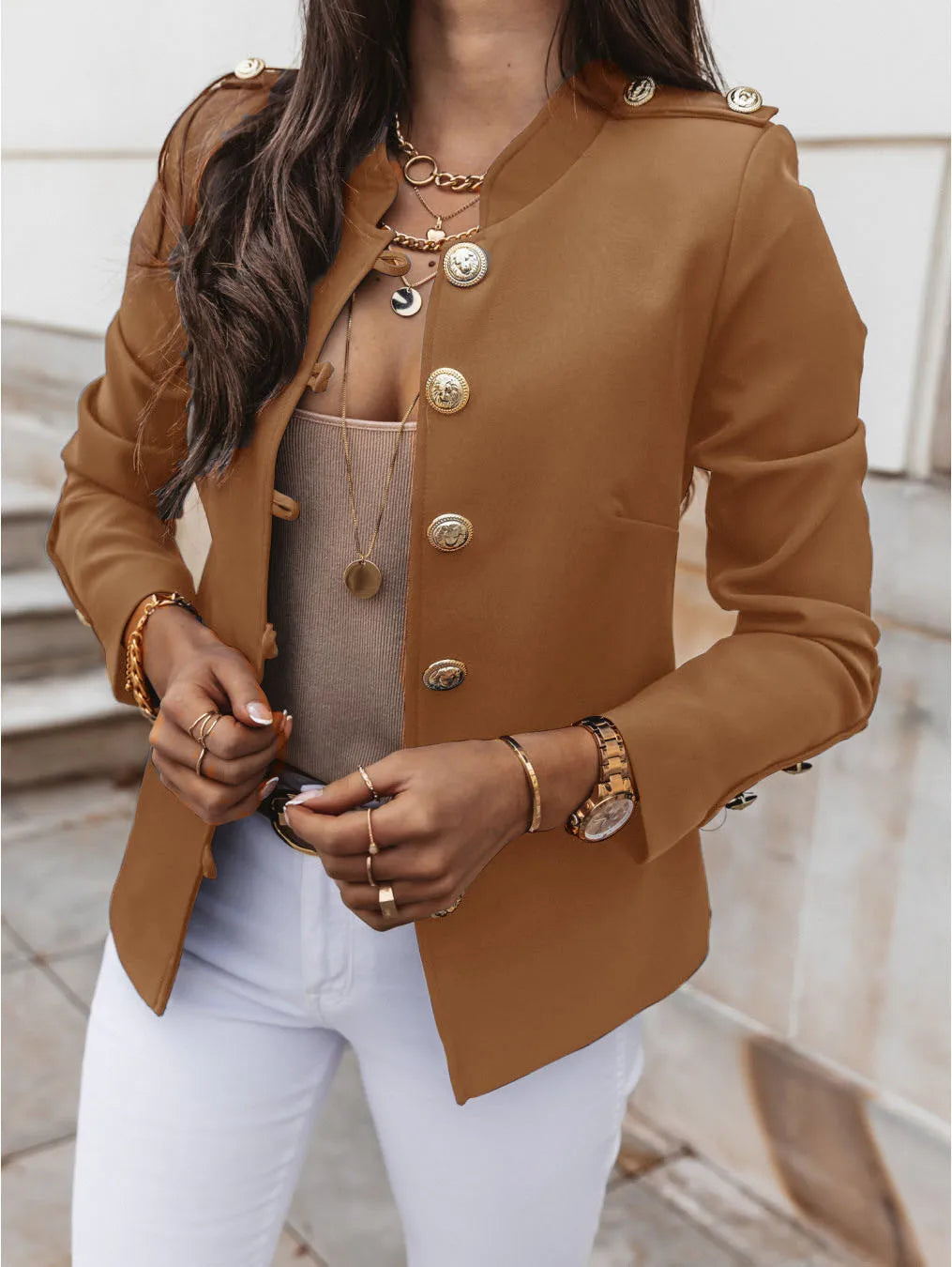 Polina - blazer boutonné élégant