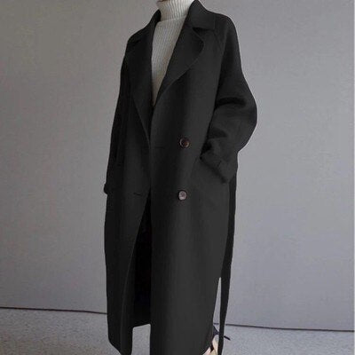 Manteau long en laine pour l'hiver