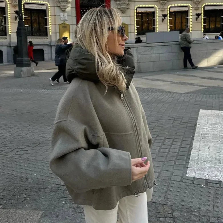 Olivya - veste à capuche zippée surdimensionnée