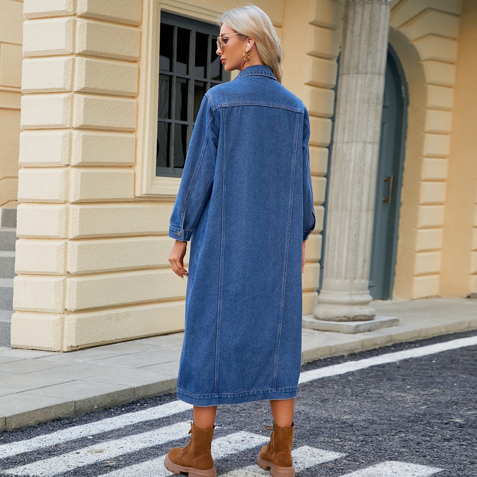 Midge - Manteau long en denim