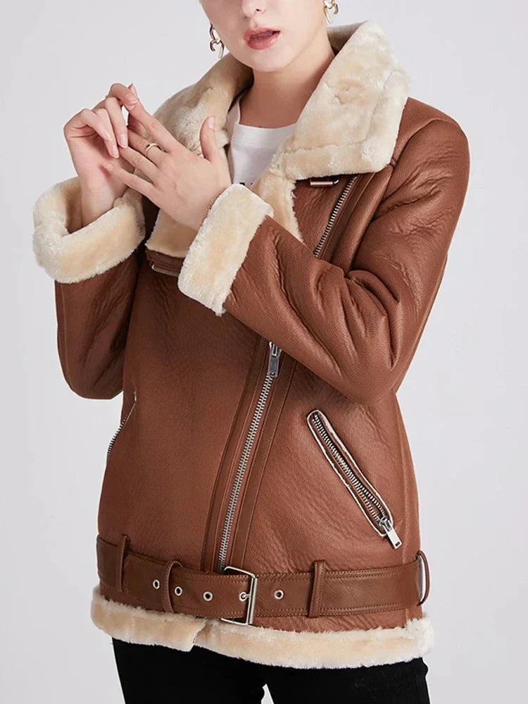 Nordiva - Veste chaude en similicuir