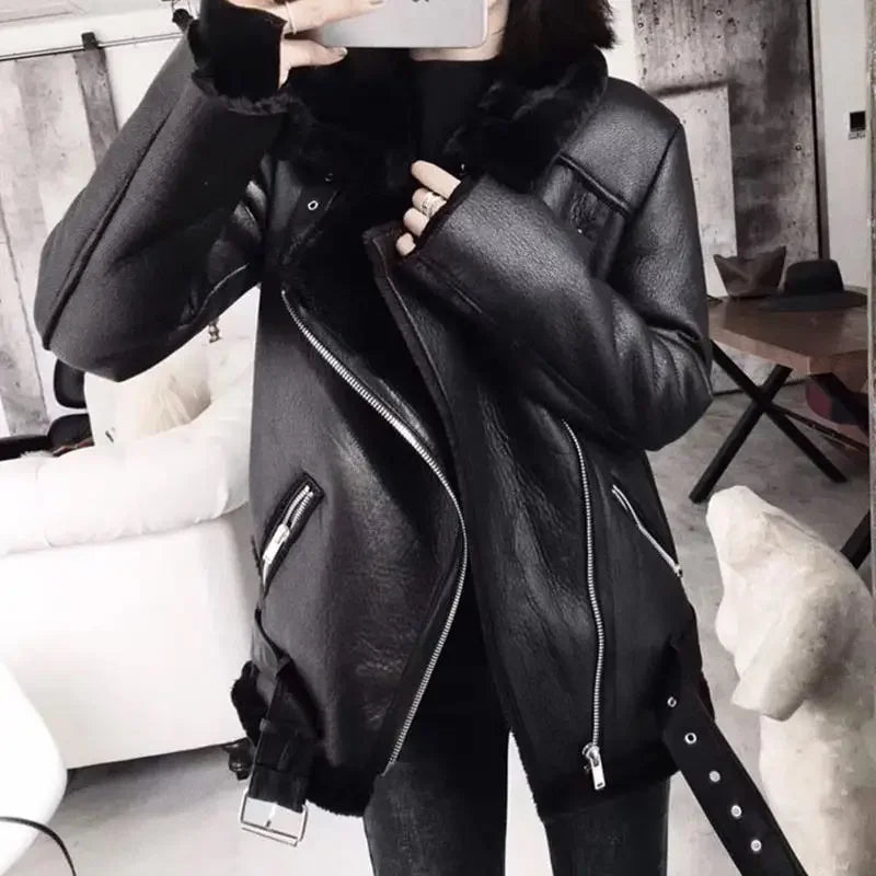 Nordiva - Veste chaude en similicuir