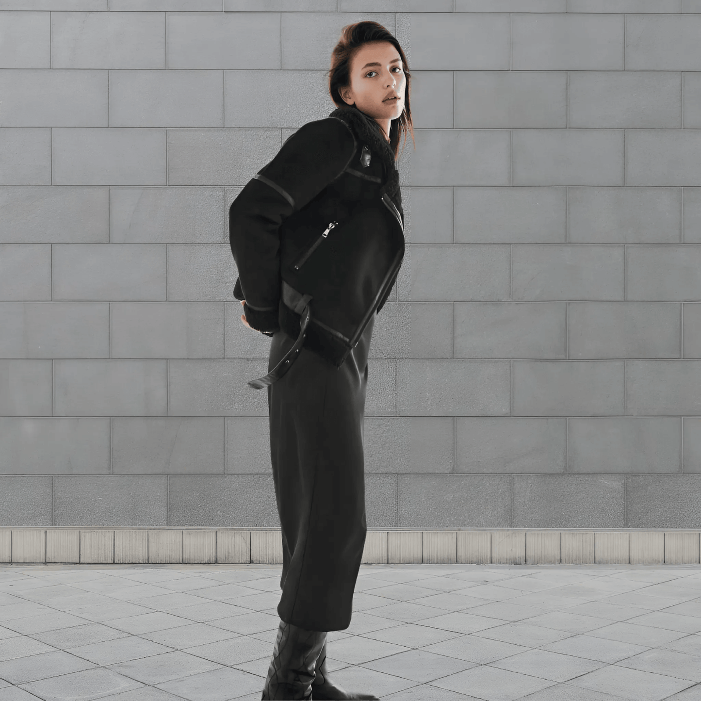 Palmer - veste rétro garnie de fourrure