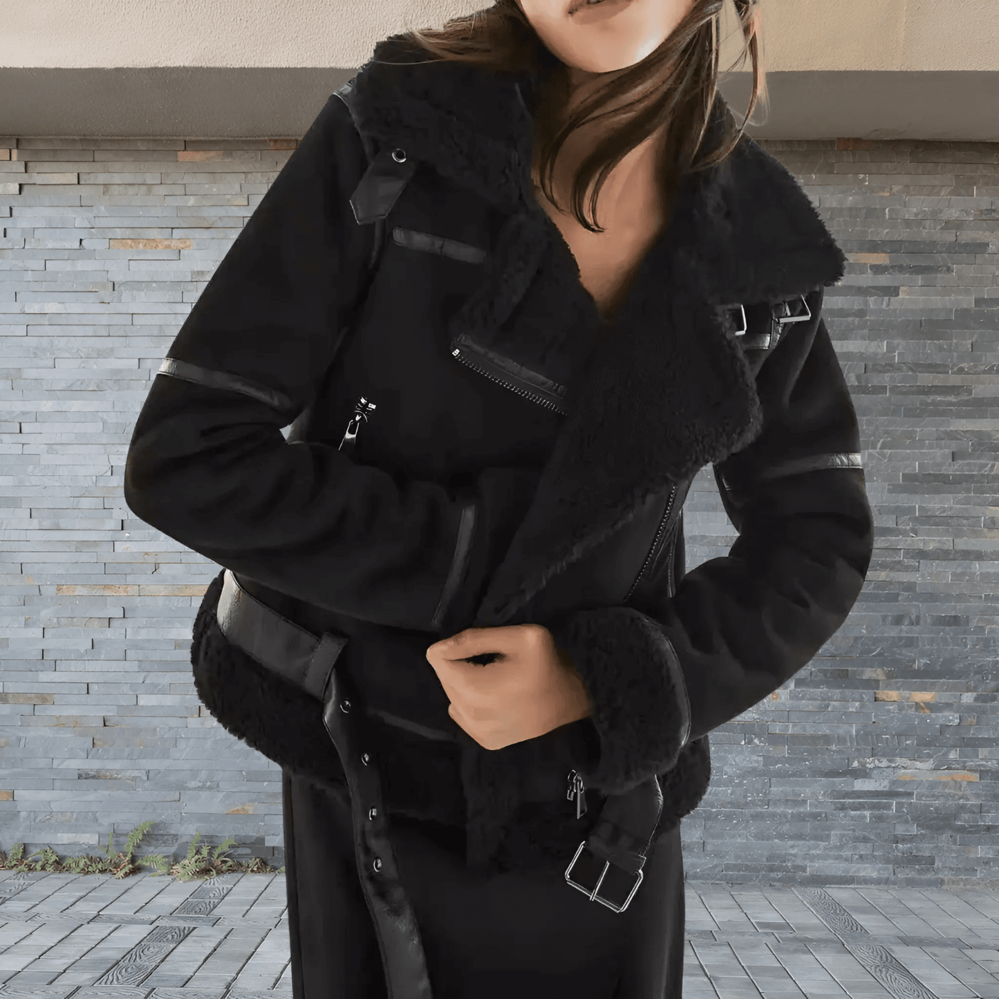 Palmer - veste rétro garnie de fourrure