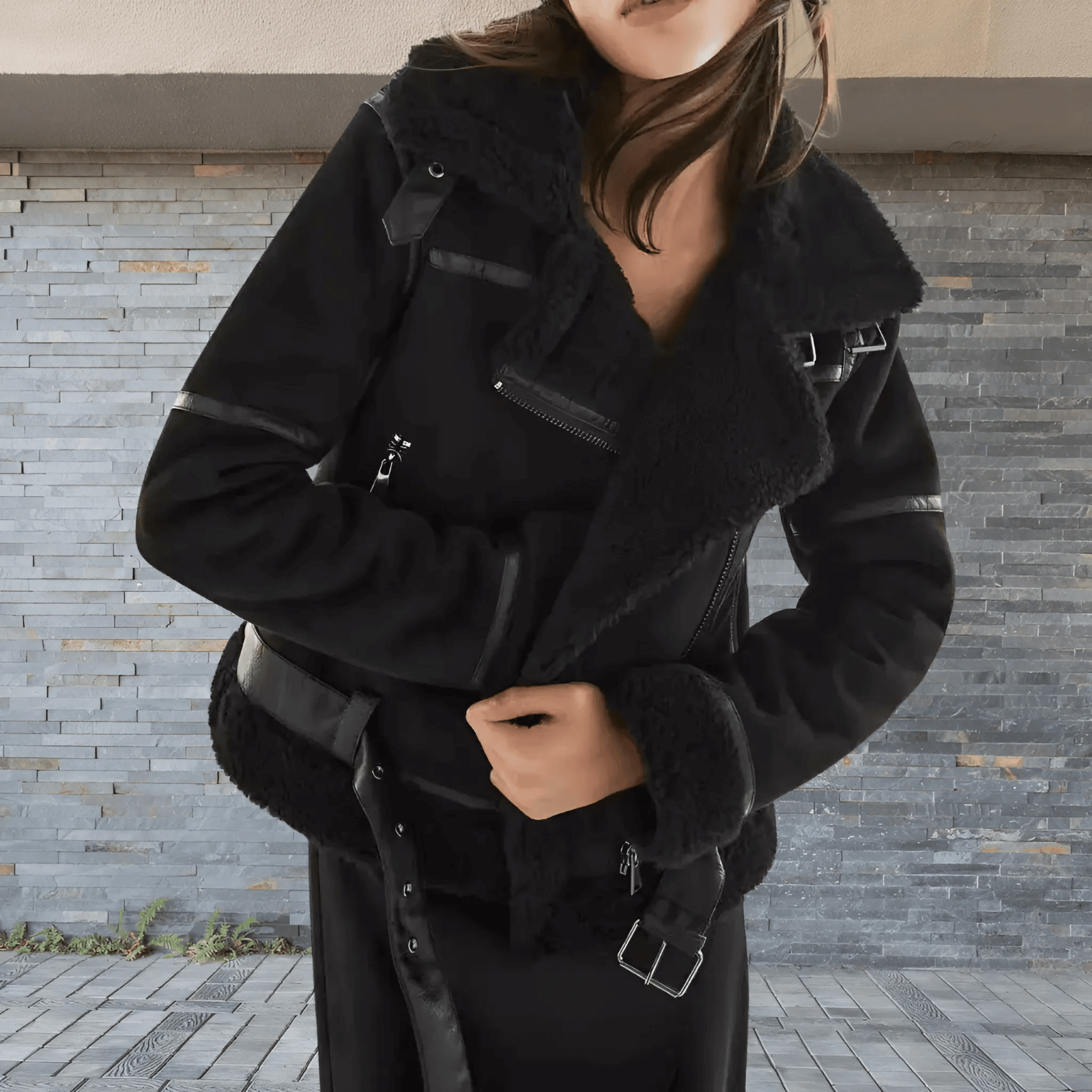 Palmer - veste rétro garnie de fourrure