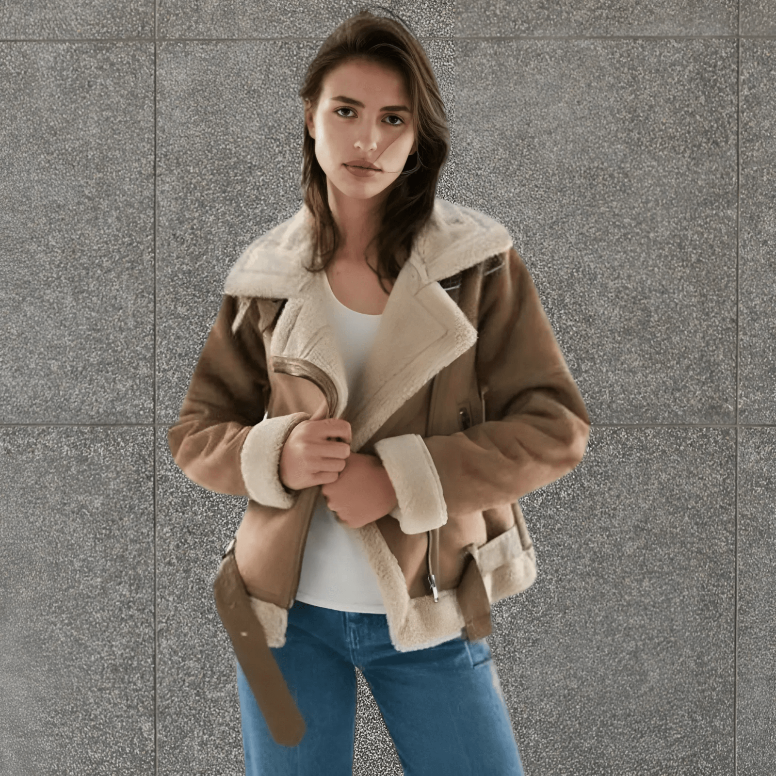 Palmer - veste rétro garnie de fourrure