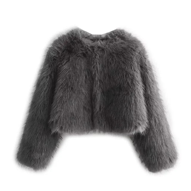 Kenzie - Élégant manteau de fourrure en peluche