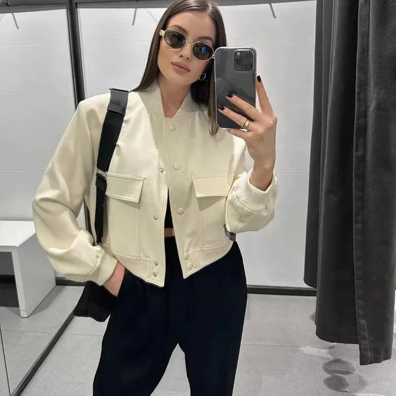 Nika - Élégante Veste Bomber Coupée