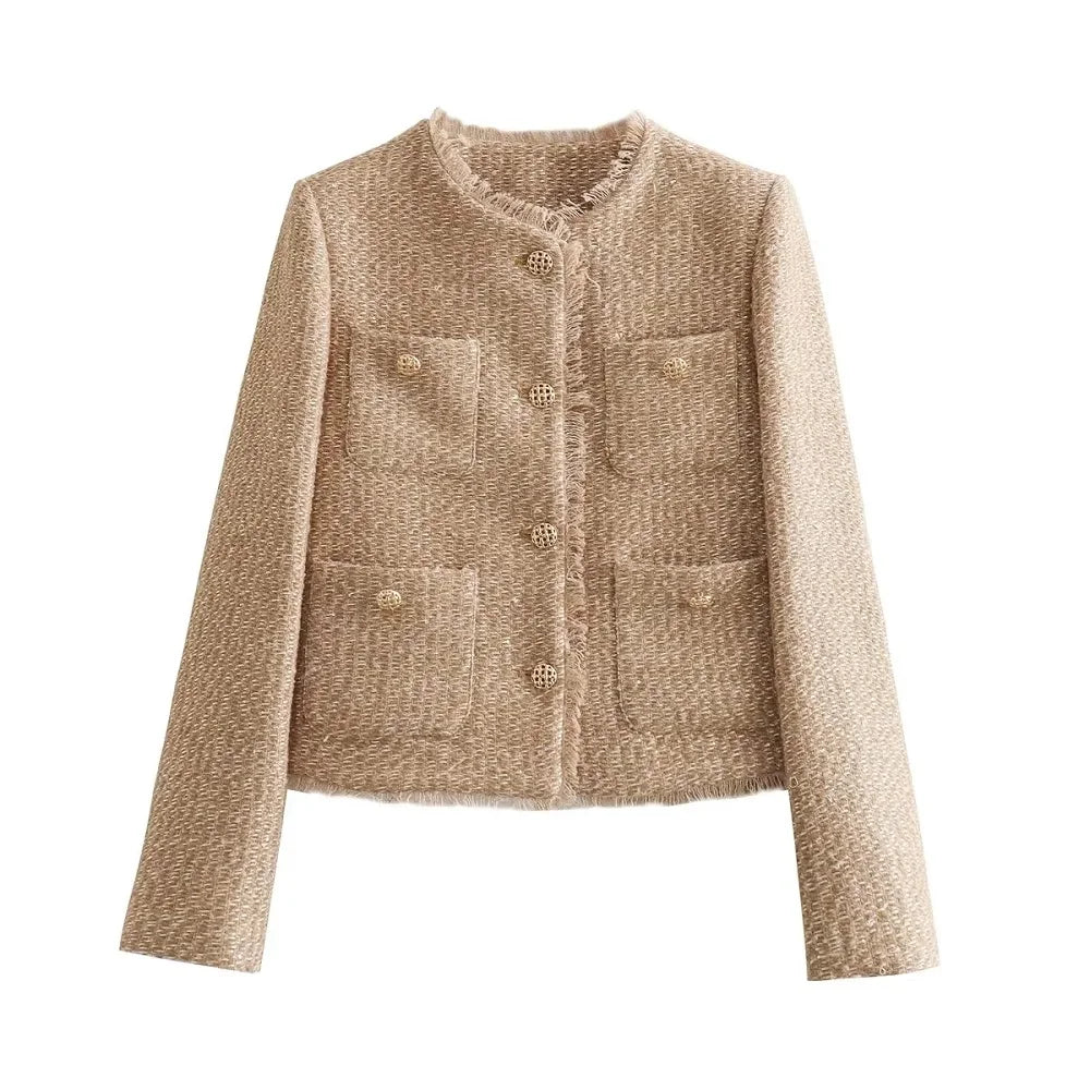 Flora - Élégante veste courte à poches