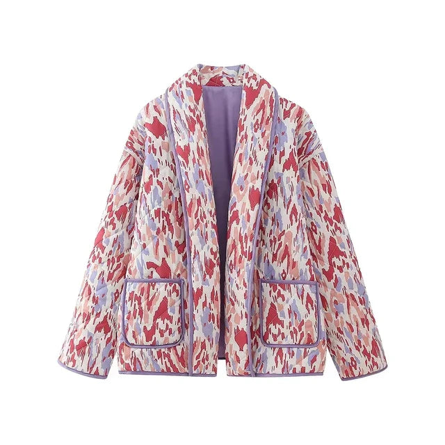Brianna - Veste patchwork imprimée vintage