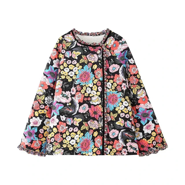 Brianna - Veste patchwork imprimée vintage