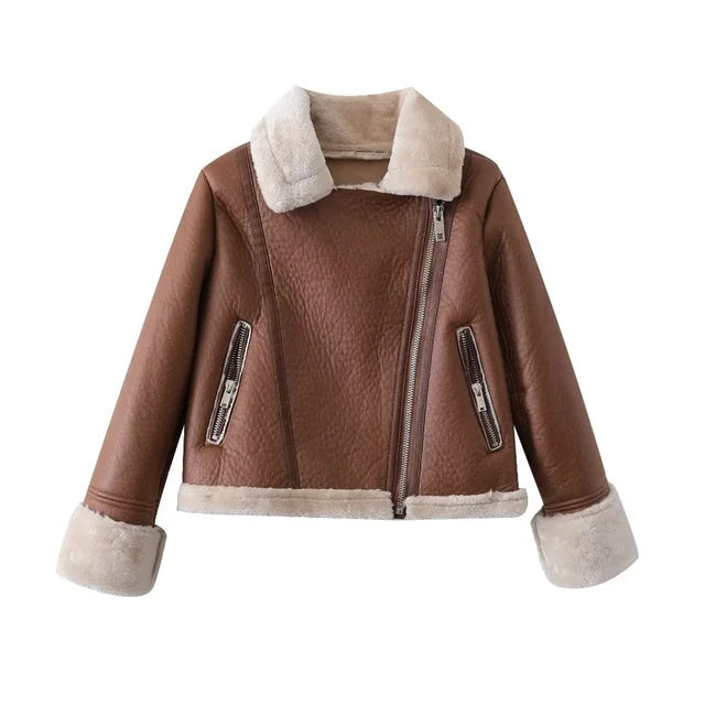 Maricar - Manteau de fourrure chaud et décontracté