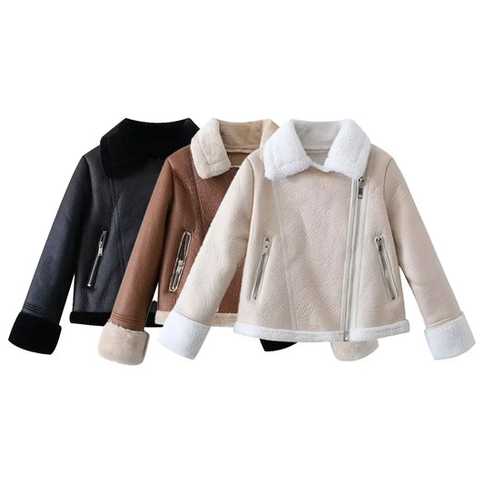 Maricar - Manteau de fourrure chaud et décontracté