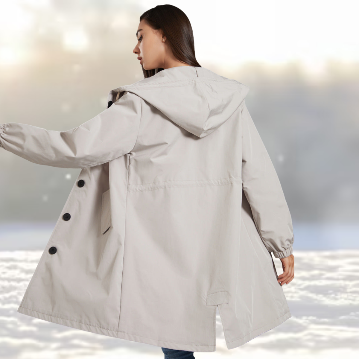 Mitzie - Trench-coat à capuche