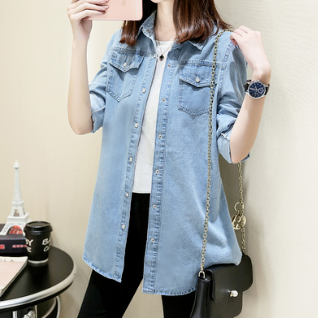 Kristianna - Veste longue en jean