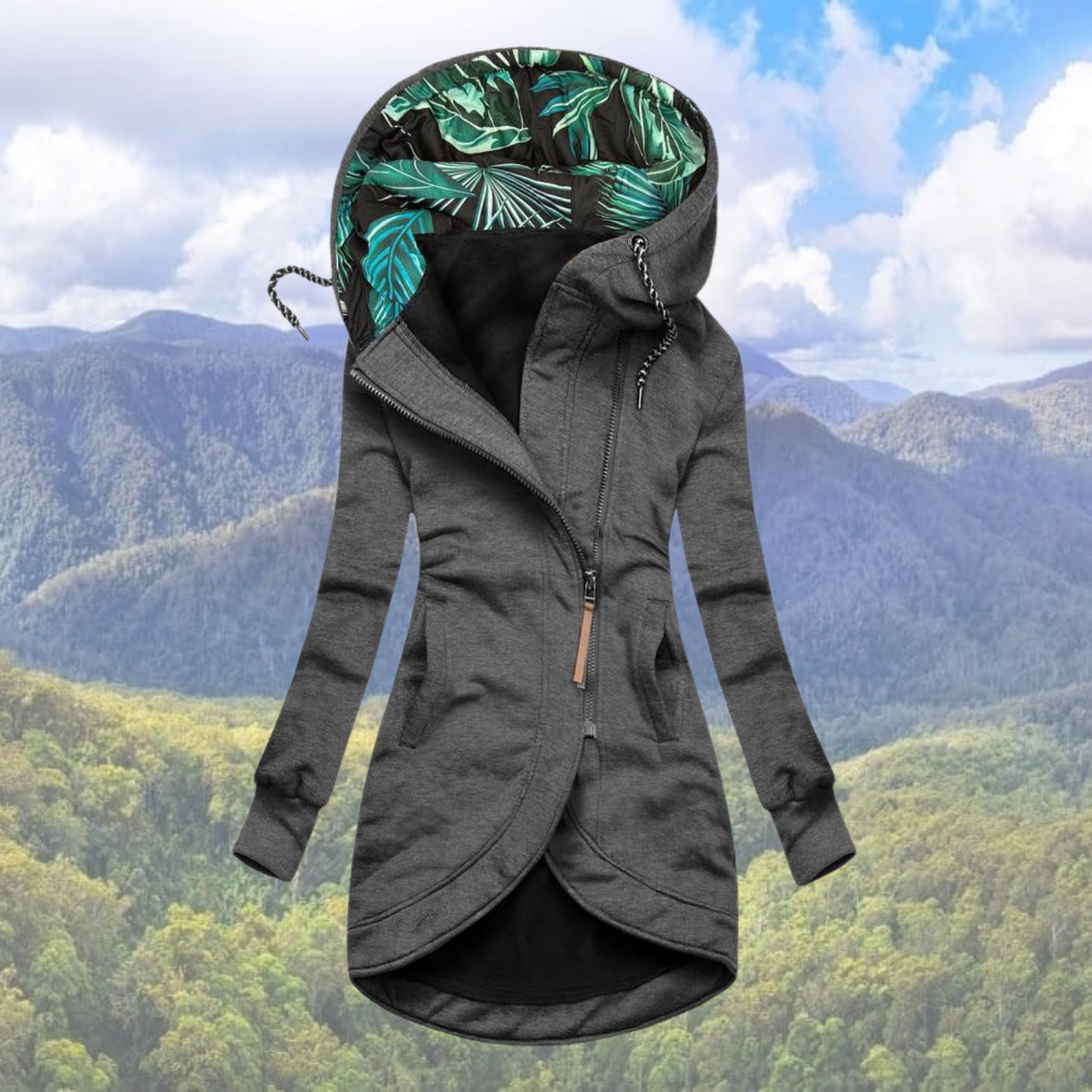 Manteau d'hiver imperméable avec capuche pour femmes
