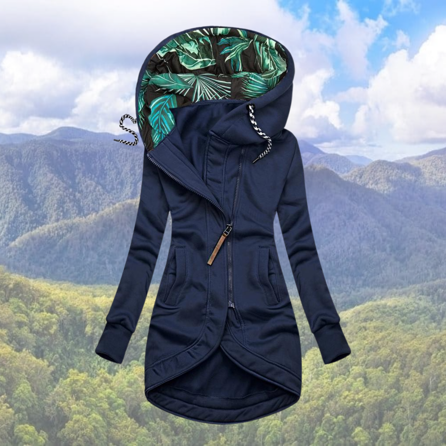 Manteau d'hiver imperméable avec capuche pour femmes