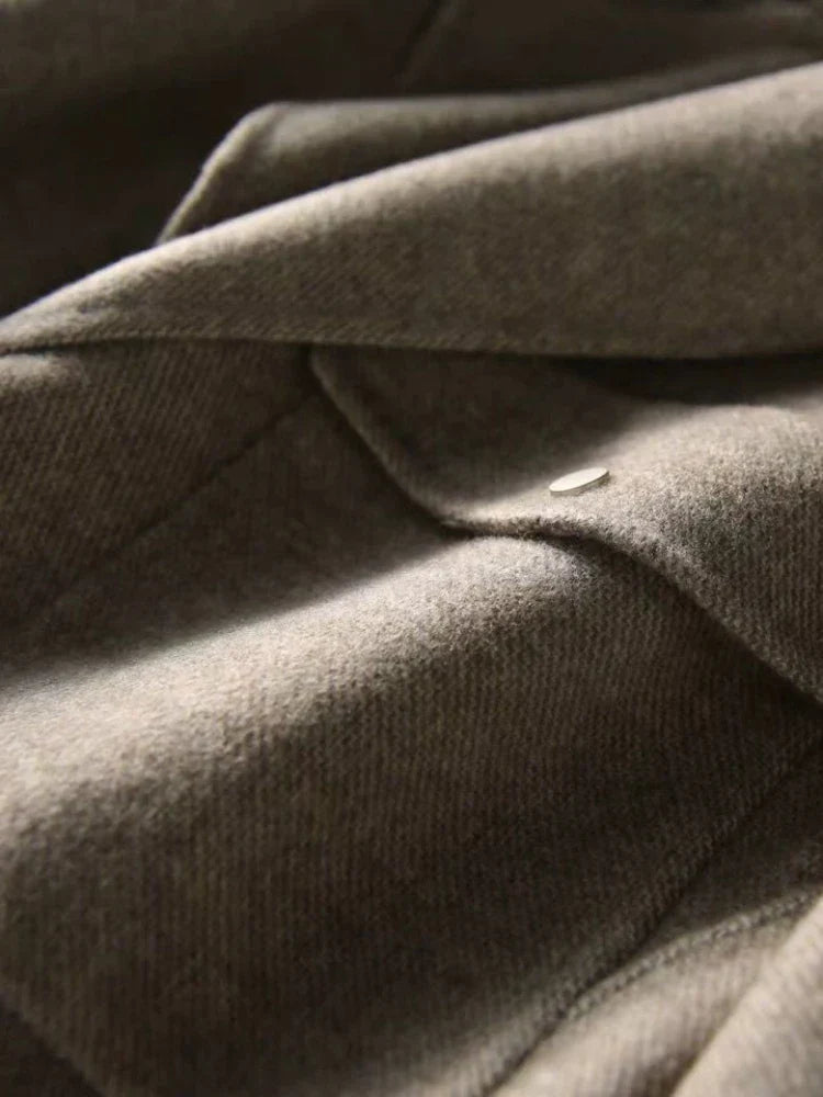 Lillian - veste en crêpe chaude à col élégant